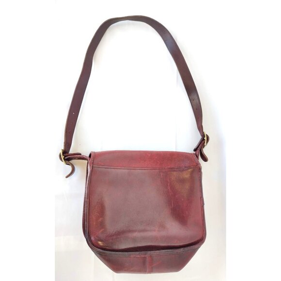 Vintage Coach Saddle Bag Burgundy Brown Bonnie Cashin Era Purse - Picture 4 of 16